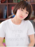 黒髪グレーベージュ小顔前下がりぶつ切りボブc5川口20代30代40代