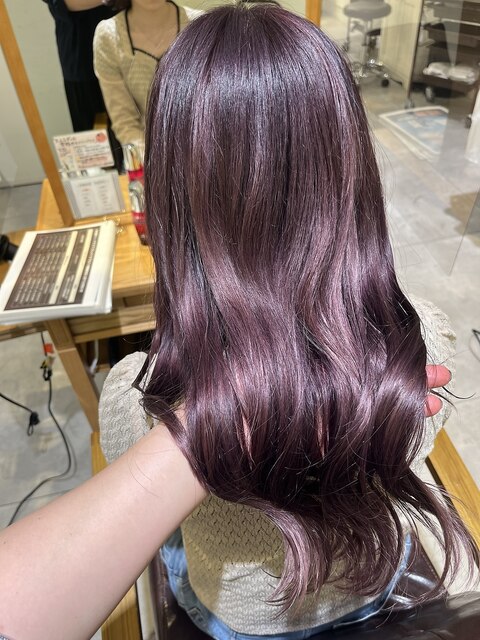 パープル/紫カラー/ブリーチ/ダブルカラー/髪質改善
