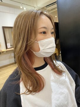ギフト ヘアー サロン(gift hair salon) ピンクが可愛いインナーカラー