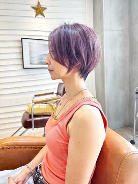 アデプト 綾瀬店(adept) ピンクパープル×ショート【綾瀬/北千住/亀有】