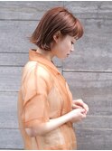 マチルダボブ/前髪/オレンジブラウン/外ハネボブ/銀座