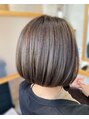 ポンテ 香椎店(ponte) 前下がりボブ。ハイライトを入れる事で、立体的に。