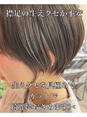 大人可愛い20代30代40代黒髪前下がりショートボブ丸みショート◎