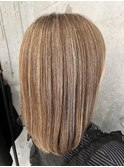 地毛育で作る地毛にハイライトへ移行/薬院脱白髪染め