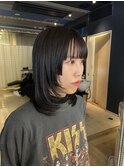 顔周りレイヤー！姫カットぎみミディアムスタイル