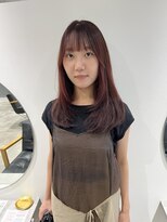 ラミエバイメルト 下北沢(lamie by melt)&nbsp;レイヤーカットチェリーレッドダブルカラー顔まわりレイヤー