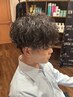 メンズカット＋パーマ＋ケアカラー