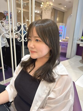 ハピネス 河原町店(Happiness) ブリーチ無しカラー　オリーブベージュ　京都美容室　進詩織