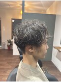 カット+ハイライトカラー+パーマ