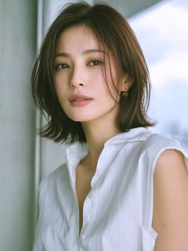 アルトリスト(Altruist Aging×HAIR&SPA) ★ダークアッシュ大人ガーリーボブ着物ミディアムレイヤーカット