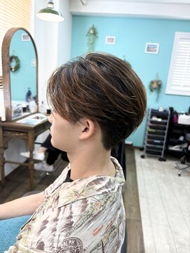 ブレス ヘアアンドスパ 湘南台(bless hair spa) マッシュメンズハイライト1