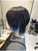 インナーブルー×ショートウルフ