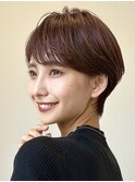 ピンクブラウン＊マッシュショート＊オータムショート