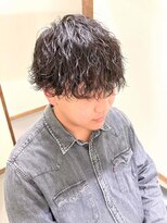 クリック(Click)&nbsp;MEN’S HAIR/ブルーブラック/フェザーパーマ/北九州/小倉