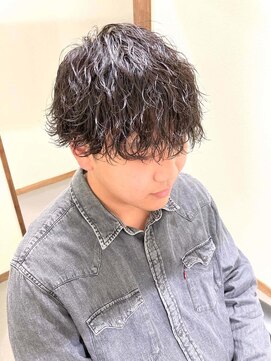 クリック(Click) MEN’S HAIR/ブルーブラック/フェザーパーマ/北九州/小倉