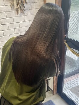 ランズ(LANDS)の写真/艶と上質さを纏うストレート!!自然な艶と、指通りなめらかな手触りを実感。理想のシルエットがきっと叶う♪