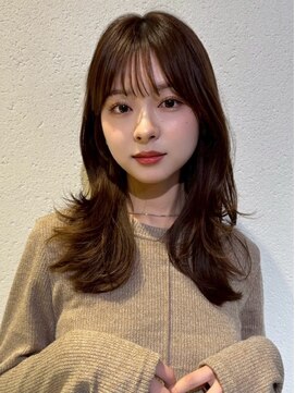 黒髪/オリーブグレー/小顔/ココアベージュ
