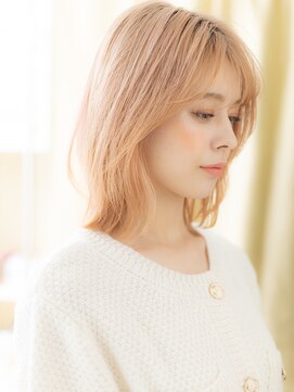 全頭ブリーチ金髪ボブウルフカットマレットヘアY北浦和10代20代