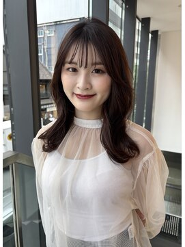 エアー 銀座タワー(AIR) ミディアム/くびれヘア/レイヤーカット/顔まわりレイヤー