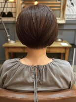 アットザコーナー(at the corner) 丸みショート 30代 髪質改善 ブラウンカラー ショートボブ 艶髪