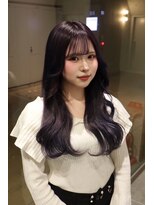 アンブル リュクス 池袋(amble luxe)&nbsp;韓国風ダークバイオレットカラー×ロングレイヤー