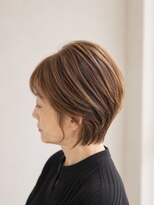 アッシュ 武蔵新城店(Ash)&nbsp;新城明るい白髪染め白髪ぼかしハイライト 大人ショートボブ