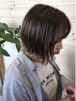 ニコットヘア(nicotto hair)&nbsp;外ハネボブ☆デザインカラー