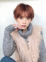 アルバム 銀座(ALBUM GINZA) アプリコットオレンジ_ココアブラウンフリンジウェーブ_6907