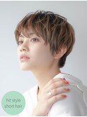 ココアベージュ/黒髪/ボブウルフ/グレージュカラー/大船店