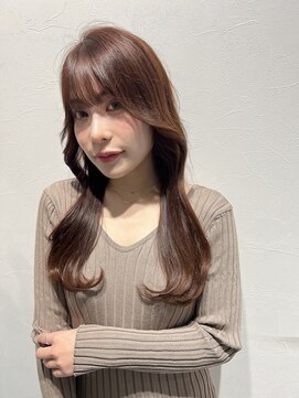 ロンド ストラーダ 心斎橋(Lond strada) 韓国前髪顔周りロング×デザインカラー[心斎橋/髪質改善]