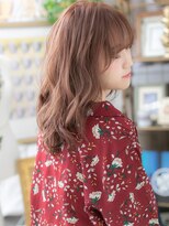 カバーヘア ブリス 川口(COVER HAIR bliss)&nbsp;★斜めバングチェリーブラウンフェミニンロング20代30代40代★9