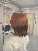 ブリーチなしオレンジブラウン