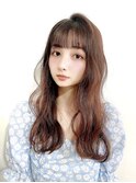 ロングレイヤーグレージュカラー透明感ベージュ20代30代40代銀座