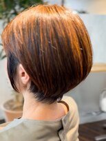 アトリエアルシュ(atelier ARCHE)&nbsp;天然ヘナ染め,ナチュラルボブ,ミニボブ,ショートヘア,ハナヘナ