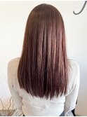 20代30代40代ラベンダーベージュ艶感ストレート透明感