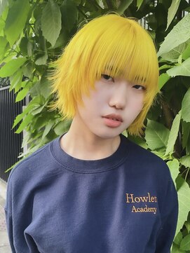 キャロルガーデンズ ボコカ 表参道(Carroll Gardens bococa) レイヤー　ショート　イエロー