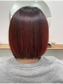 30代女性　艶髪矯正×デザインカラー