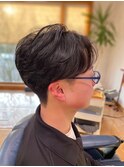 フェザーパーマ風スタイリング