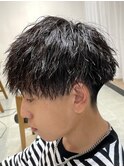 縦落ちツイストスパイラル/波巻きパーマ/2wayマッシュショート