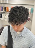 波巻きパーマ