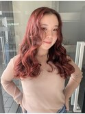 ◎ゼリーパーマロングパーマデジタルパーマボルドーカラー表参道