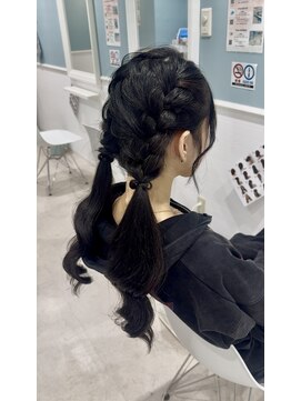 スピードヘアセット17番　編み込みツイン