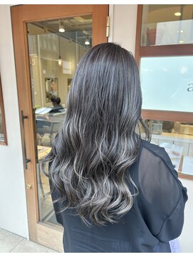 アコバイネオリーブ(aco by Neolive) グレーアッシュハイライトカラー