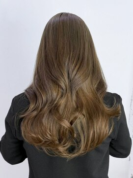 くびれヘア顔周りレイヤー美髪韓国ヘアロング_ba549831