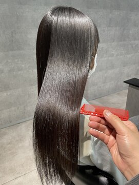 シーク センター南店(seek) モテ髪ストレート×暗髪ディープパープル