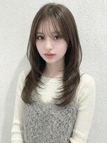 ネオンヘアー(neon hair) レイヤー、ベージュ、前髪、顔周り