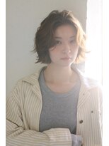 アンド(AND)&nbsp;ボブ　パーマ　ベージュ　切りっぱなし　中目黒　代官山　渋谷