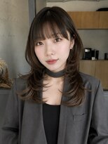 エトワ 中央店(etoi)&nbsp;大分ハッシュカット胸上鎖骨下ミディアムレイヤースタイルかるめ