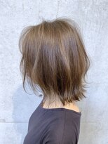 オーク たまプラーザ(OAK)&nbsp;ぱっつんロブ グレージュ♪【OAKたまプラーザ/イルミナカラー】