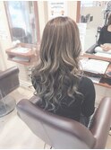 夏カラーベージュハイライト